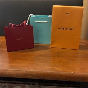 Louis Vuitton, Tiffany & Co., Cartier Gift Bags